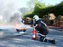 Utilisation d'extincteurs